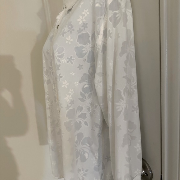 UNISEX WHITE BUTTON-UP SHIRT - Picture 3 of 7